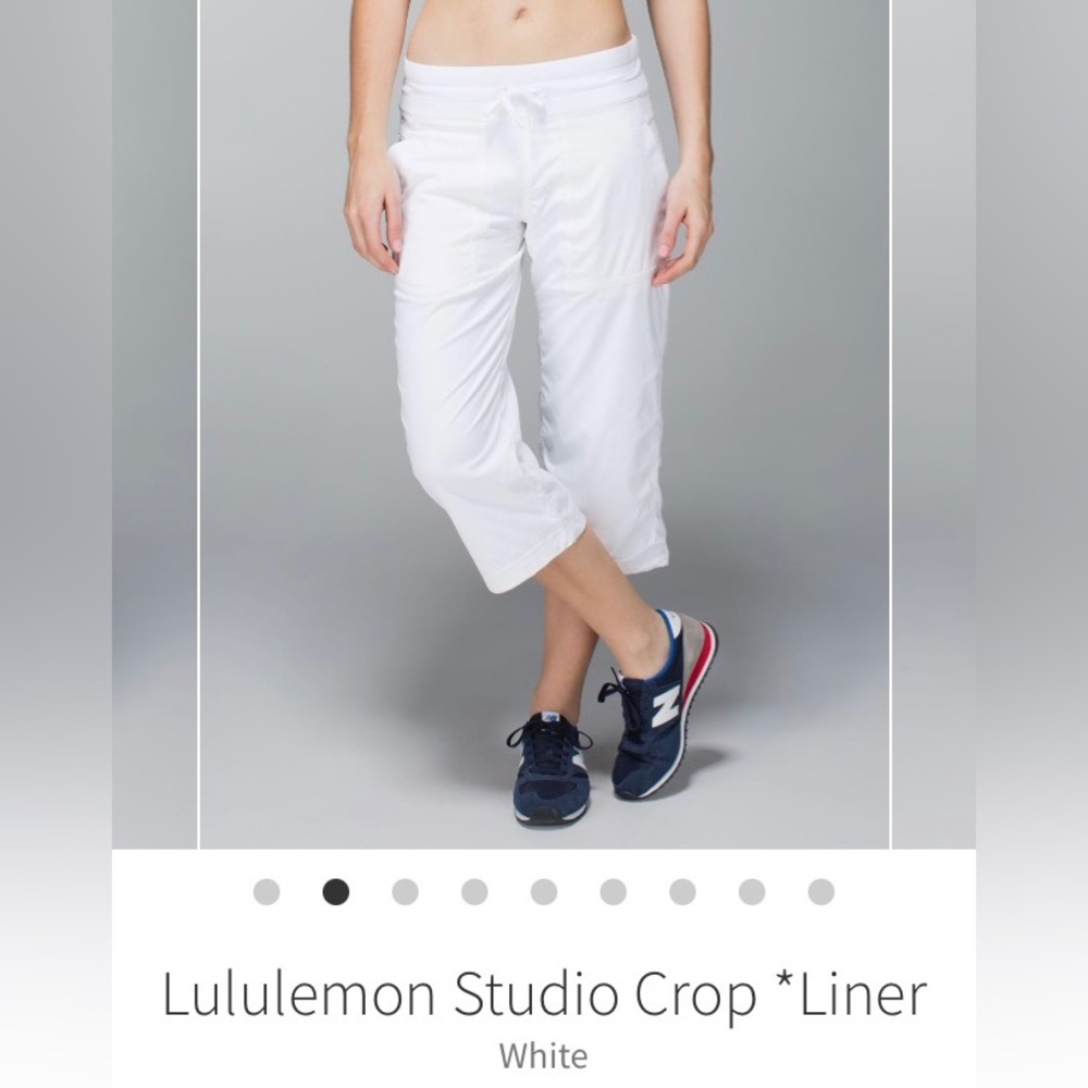 Lululemon Studio Crop With Liner Size 6 White